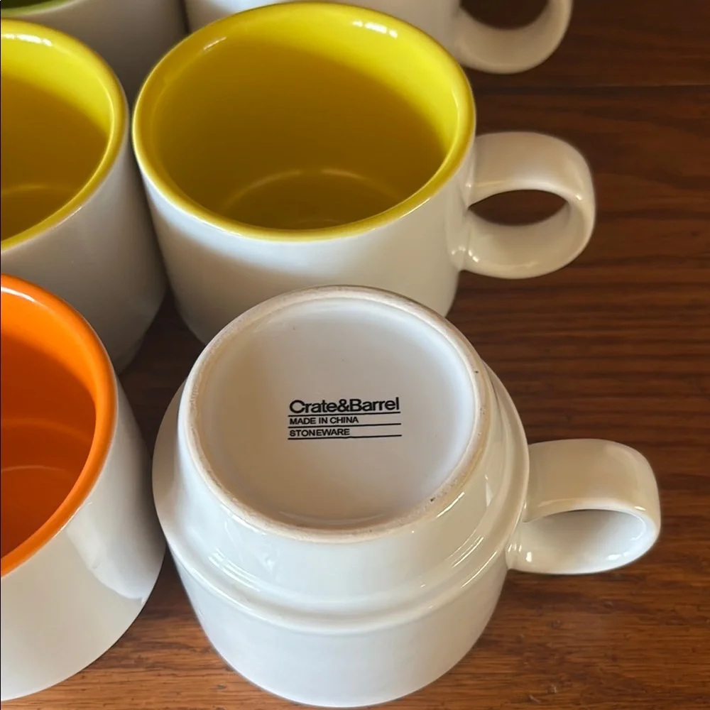 Crate & Barrel Stackable Espresso Coffee Mugs
